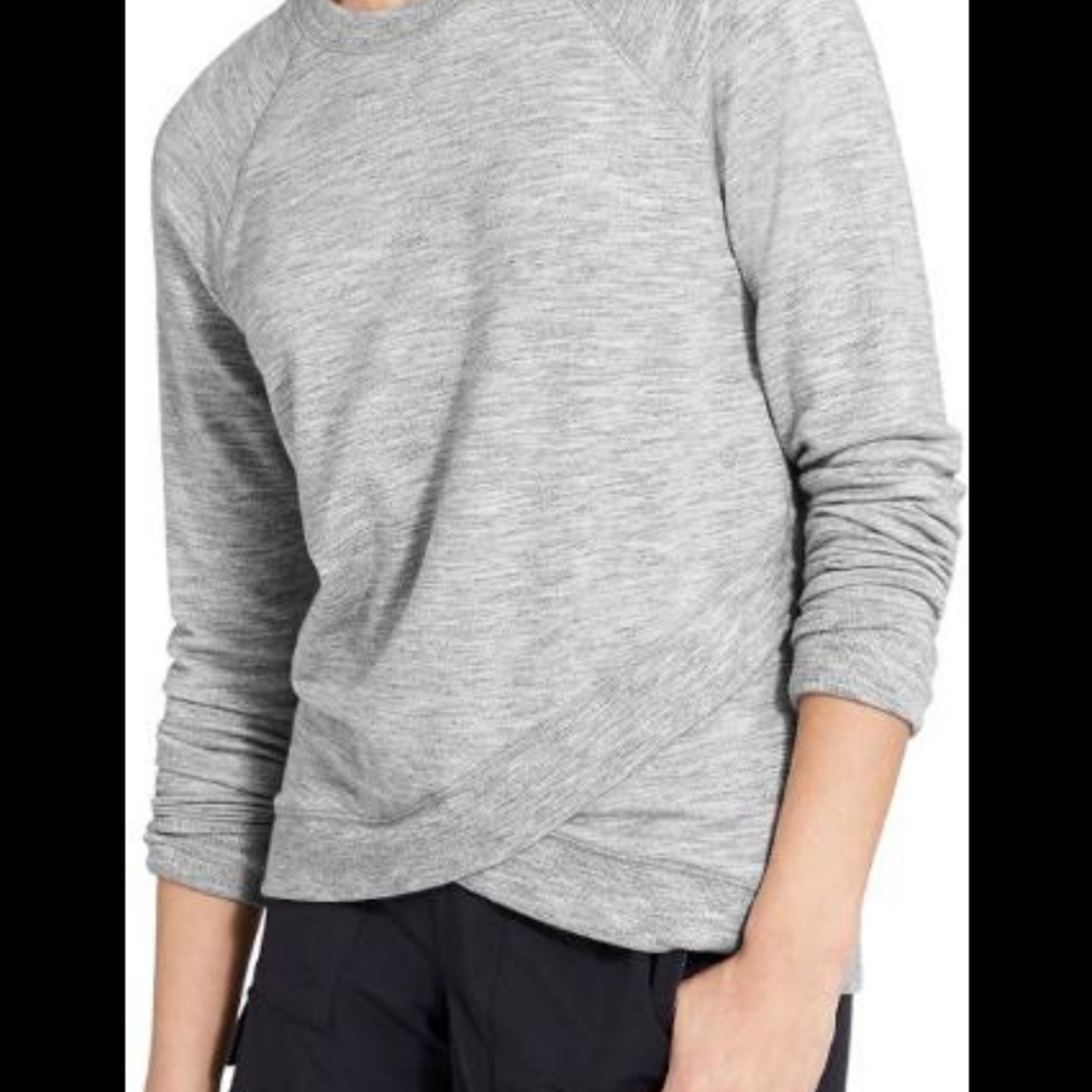 Athleta criss-cross sweatshirt Light Heather gray